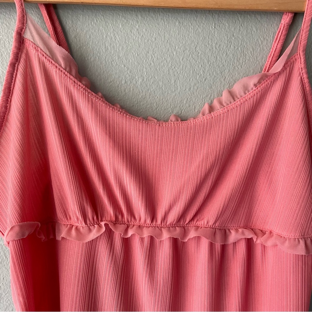 ♦️5/$15♦️ Secret Treasures | Coral Pink Cami Pajama Top - Picture 4 of 8